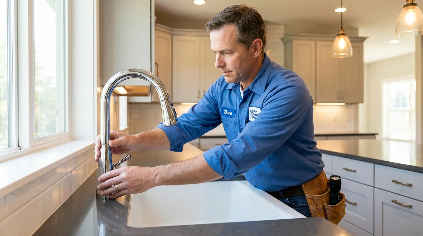 Kitchen faucet installation by Johns Plumbing LLC in Crawfordsville