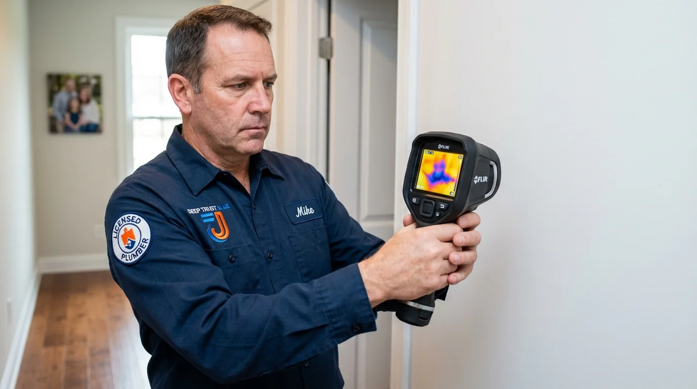 Thermal imaging leak detection by Johns Plumbing LLC in Crawfordsville